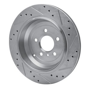 Mercedes-Benz ML320 Brake Rotor (1) - Rear Left - R1 Concepts - Drilled & Slotted - Silver - `06-`12